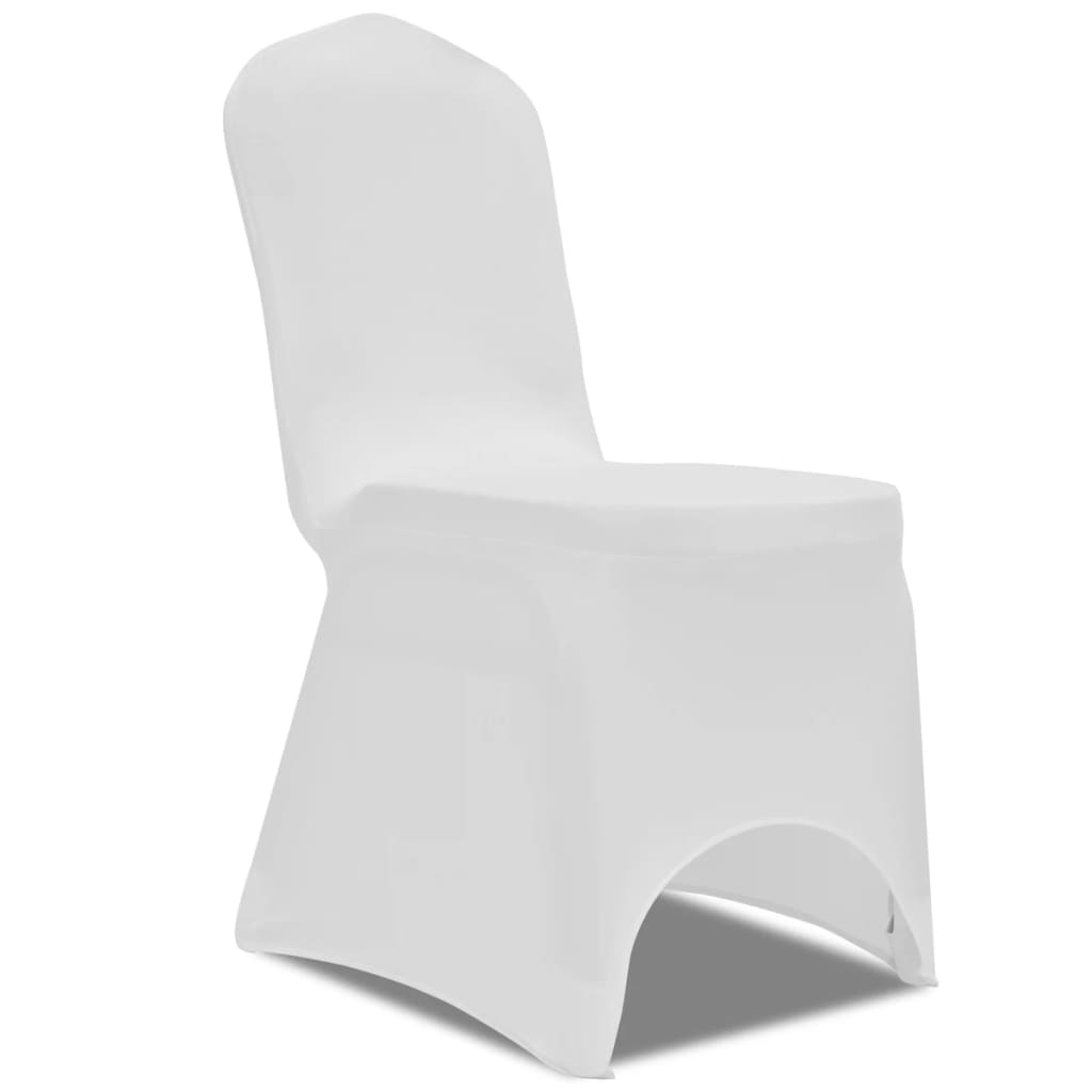Berkfield 100 pcs Stretch Chair Covers White