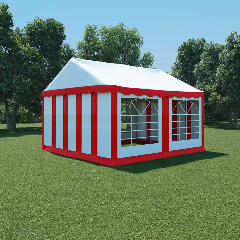 Berkfield Marquee Fabric 4x4 m Red and White