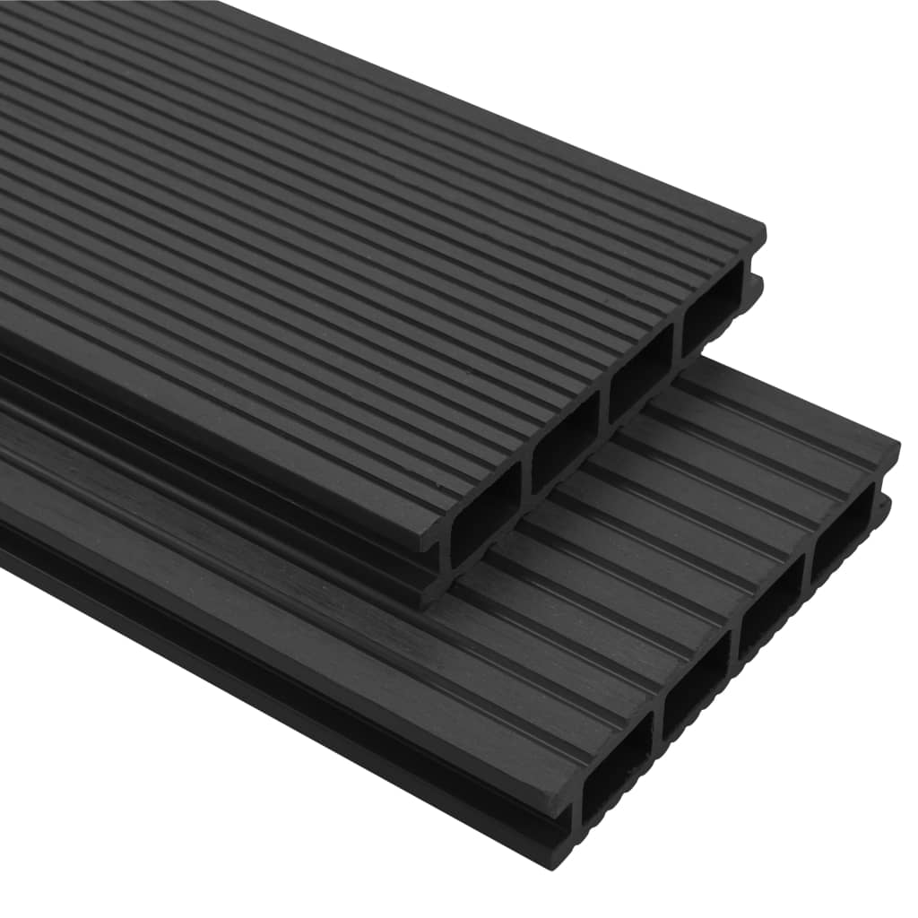 Berkfield WPC Decking Boards with Accessories 16 m�__ 2.2 m Anthracite