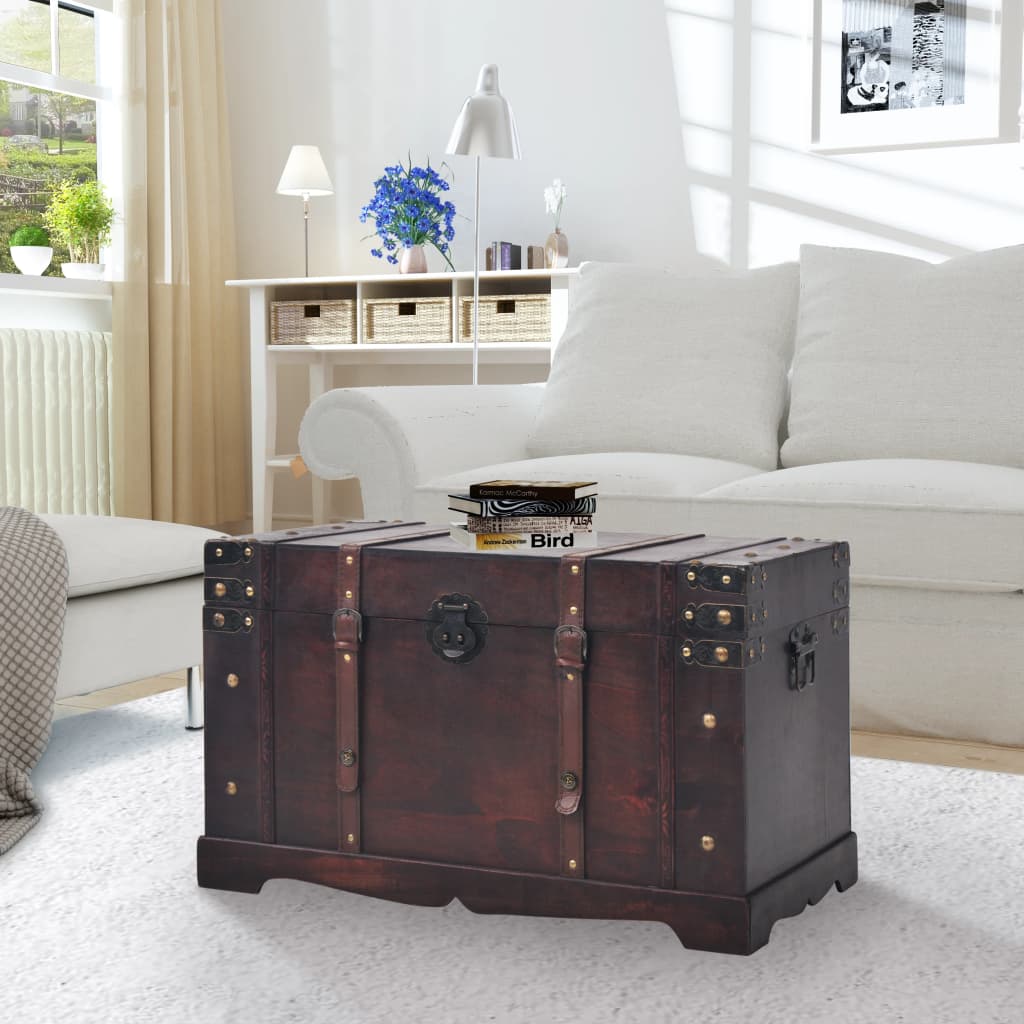 Berkfield Vintage Treasure Chest Wood 66x38x40 cm