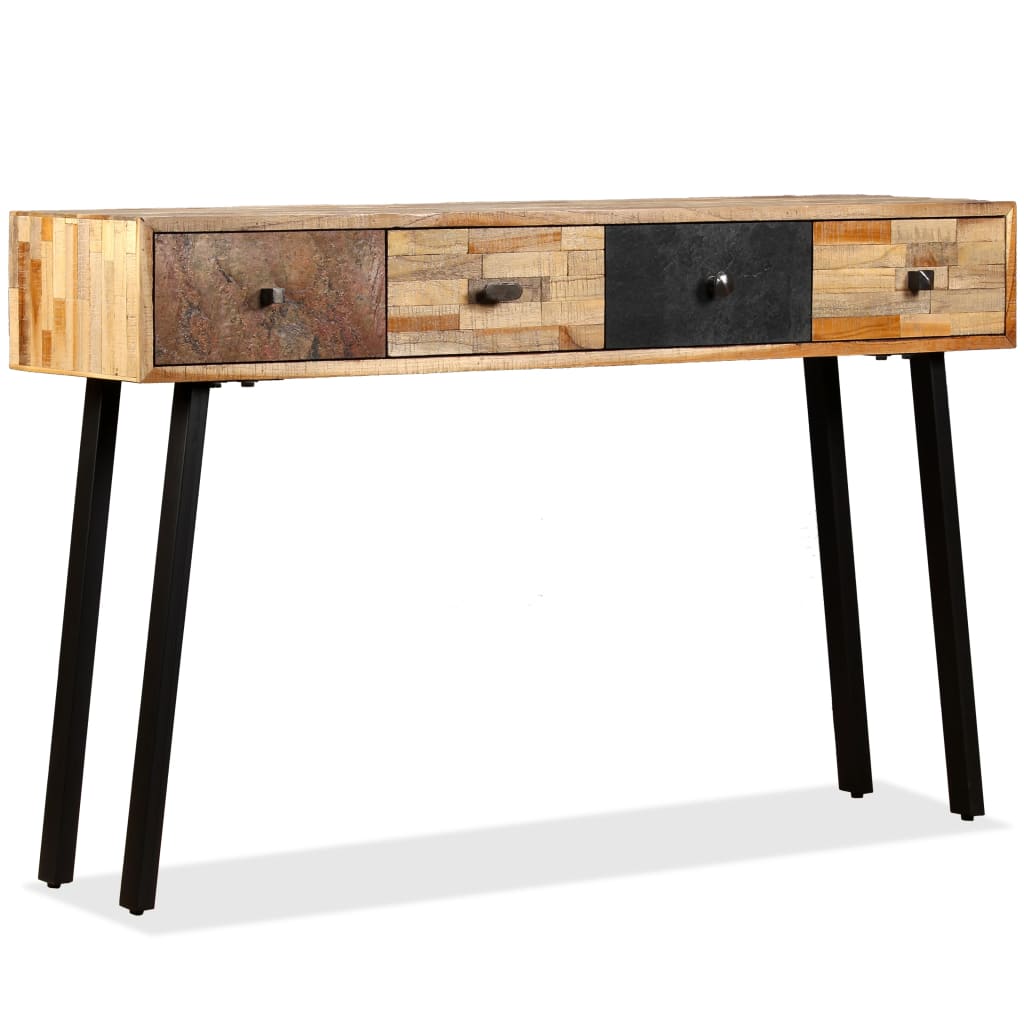 Berkfield Console Table Solid Reclaimed Teak 120x30x76 cm