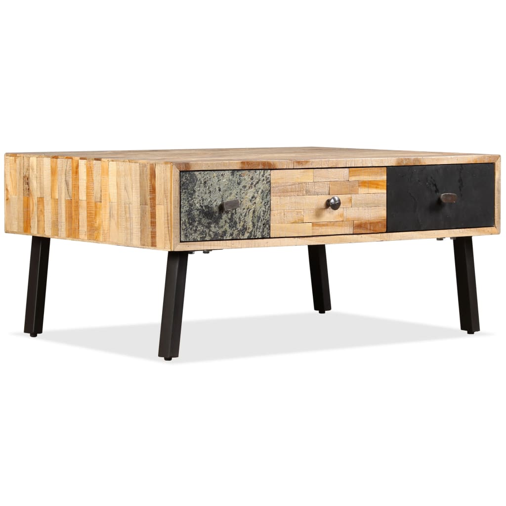 Berkfield Coffee Table Solid Reclaimed Teak 90x65x40 cm