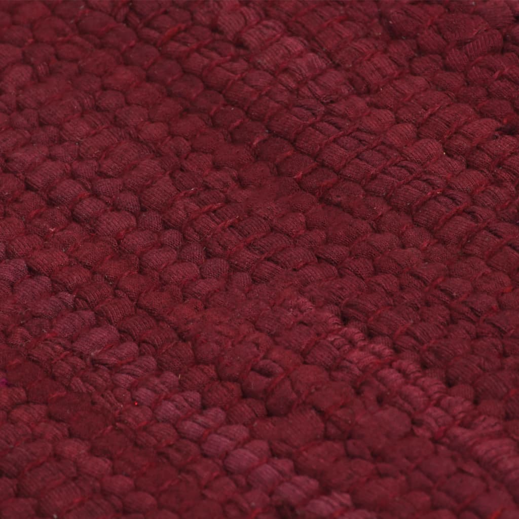 Berkfield Hand-woven Chindi Rug Cotton 80x160 cm Burgundy