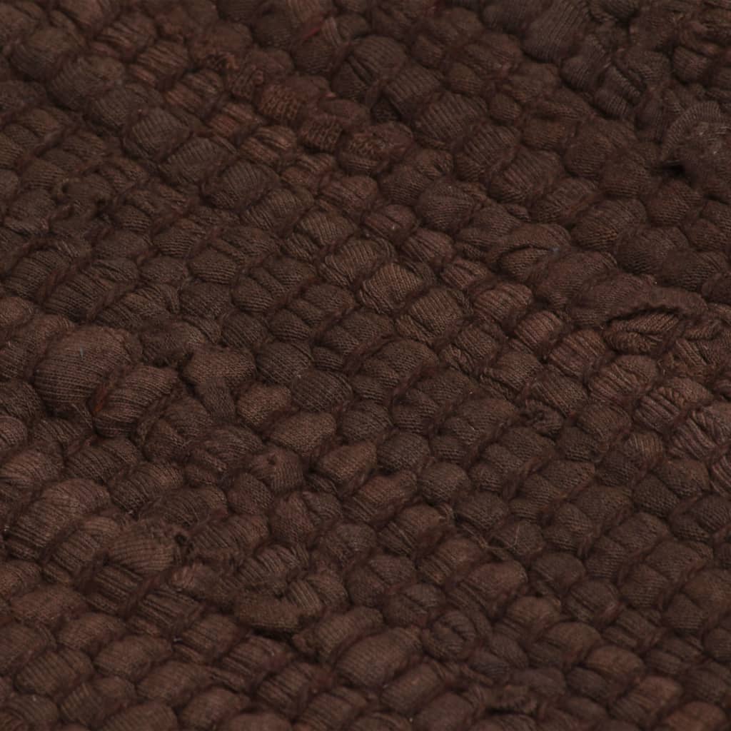 Berkfield Hand-woven Chindi Rug Cotton 160x230 cm Brown