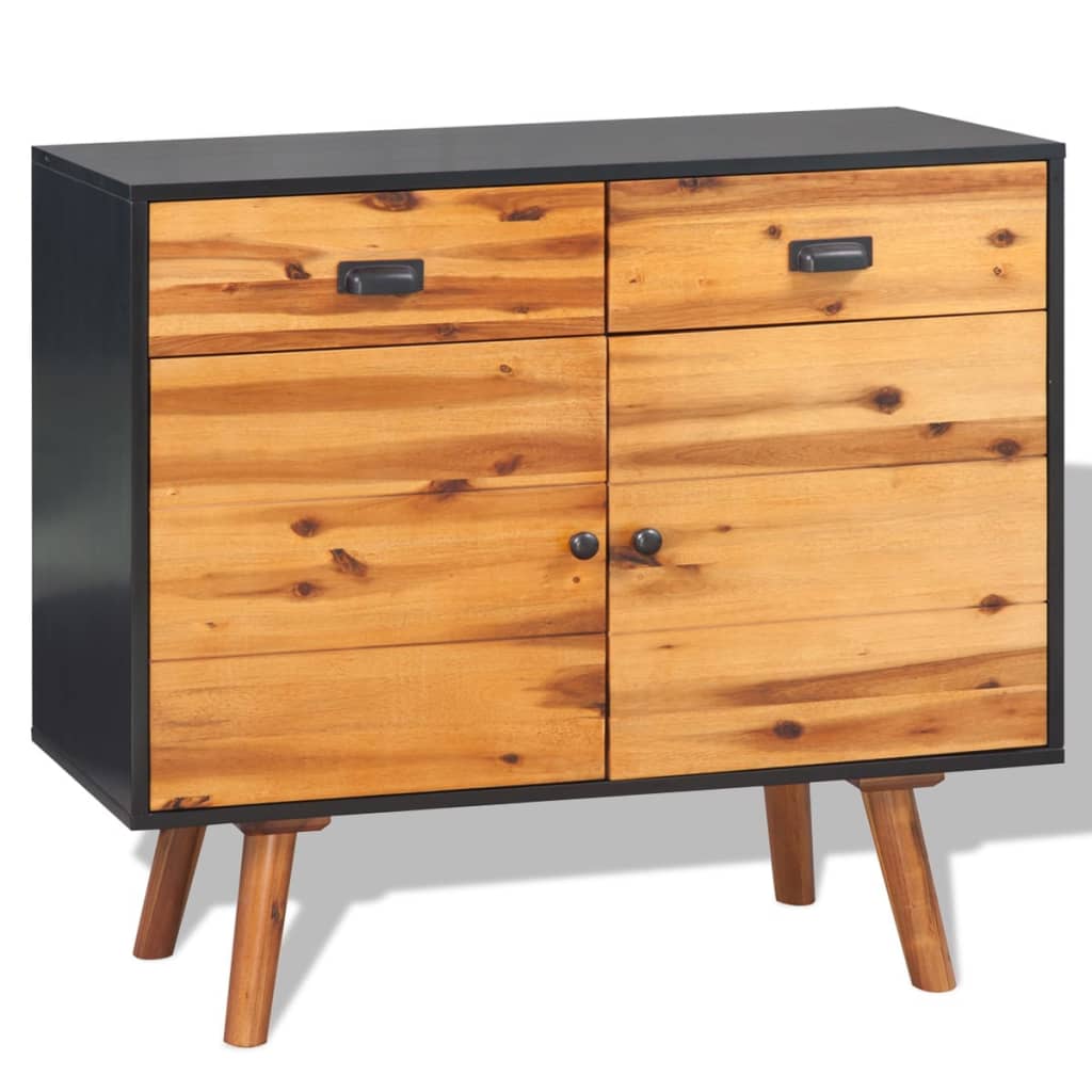 Berkfield Sideboard Solid Acacia Wood 90x33.5x83 cm