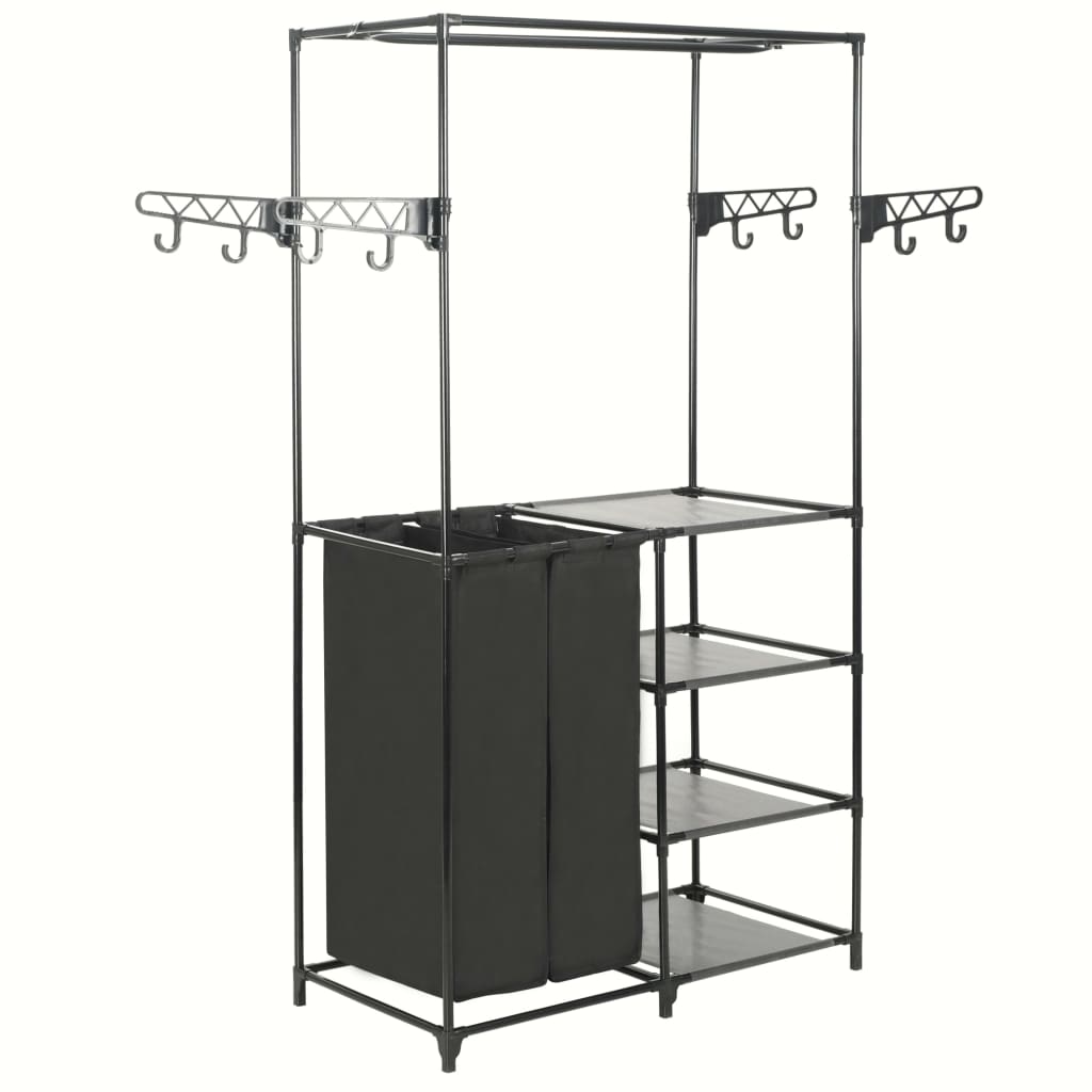 Berkfield Clothes Rack Steel and Non-woven Fabric 87x44x158 cm Black