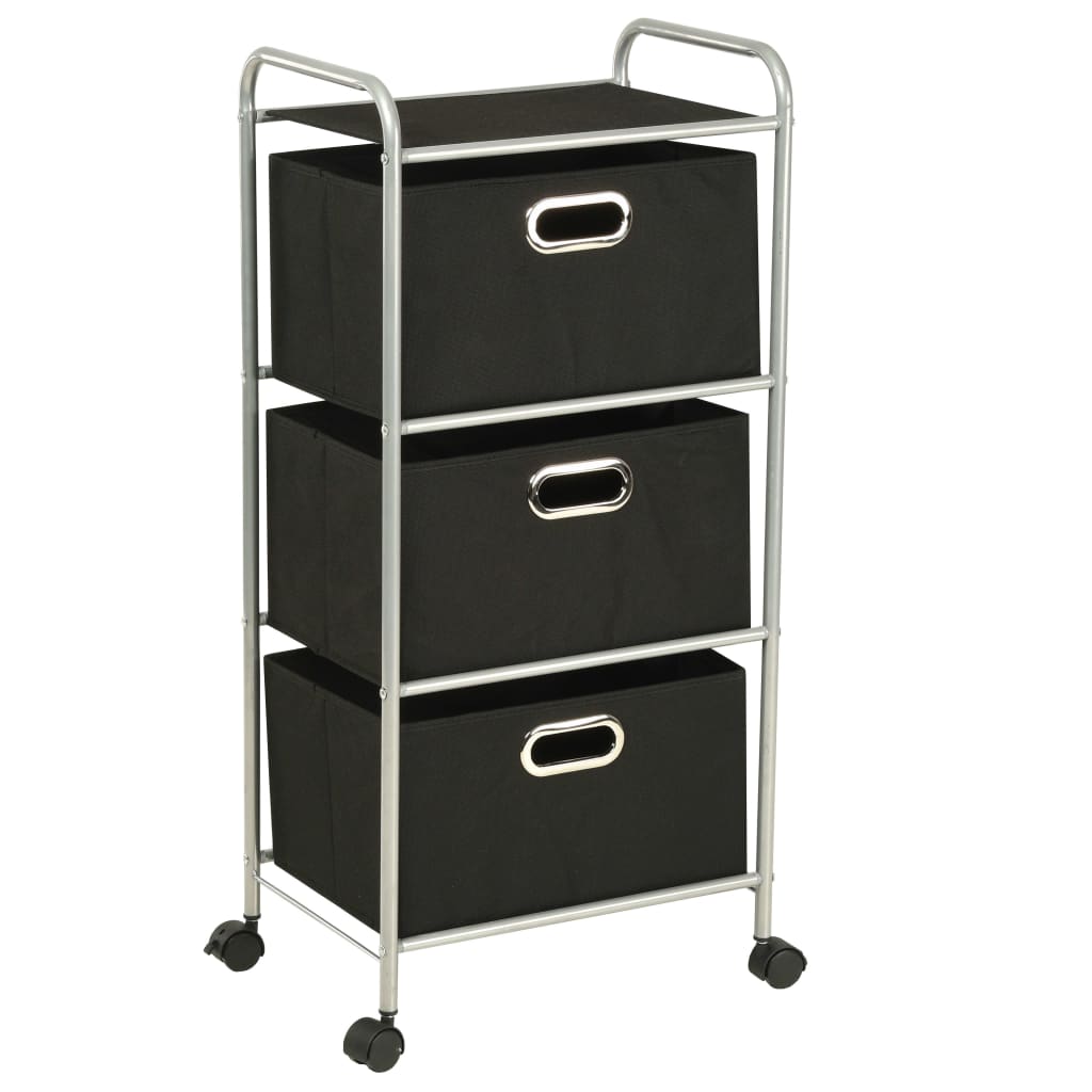 Berkfield Shelving Unit with 3 Storage Boxes Steel and Non-woven Fabric