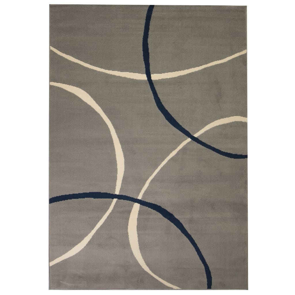 Berkfield Modern Rug Circle Design 140x200 cm Grey