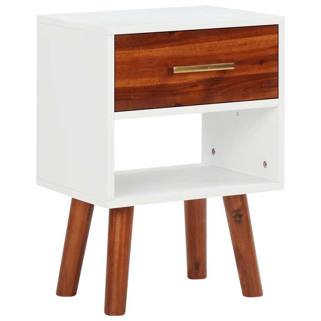 Berkfield Bedside Cabinet Solid Acacia Wood 40x30x57 cm