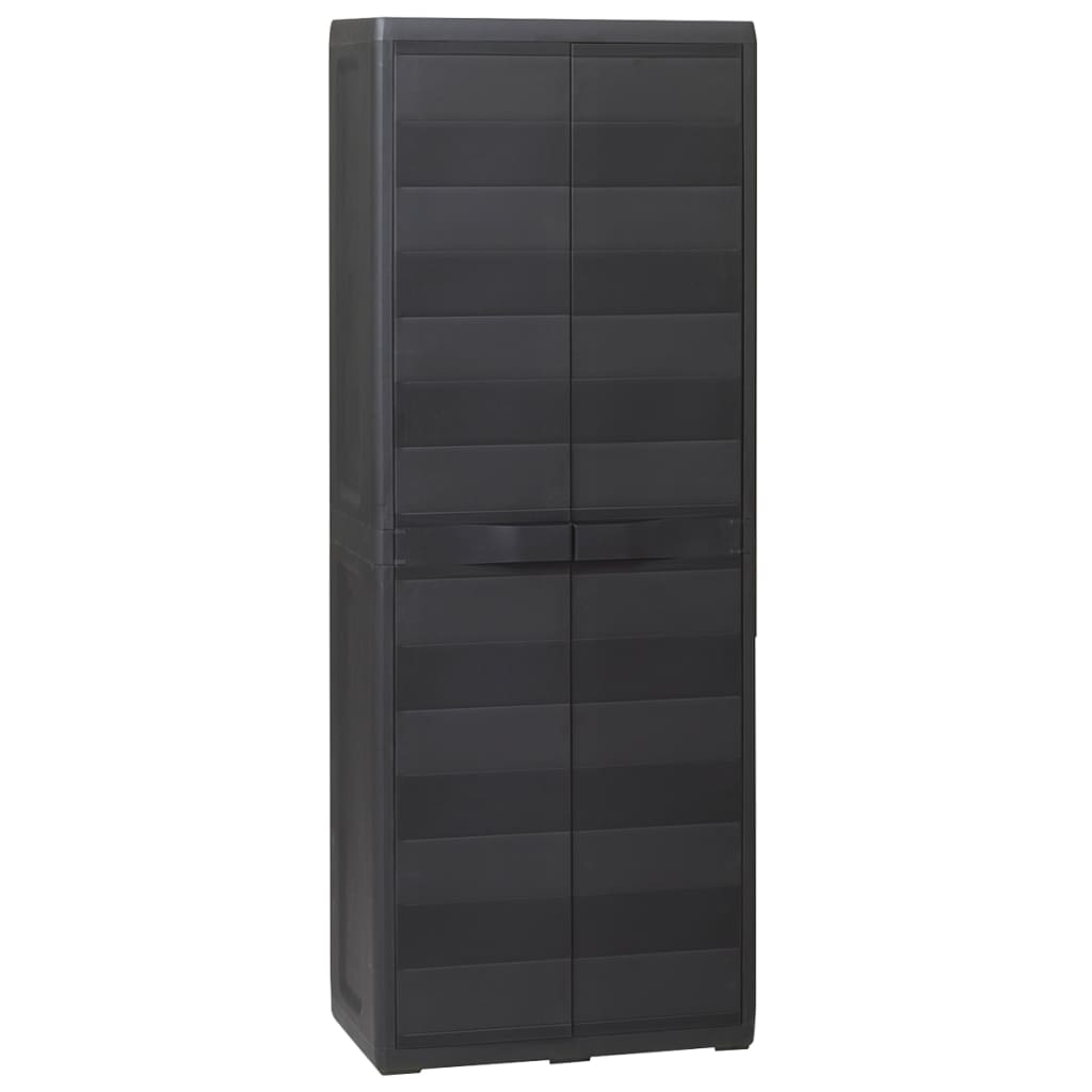 Berkfield Garden Storage Cabinet with 3 Shelves Black