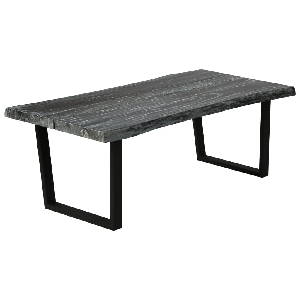 Berkfield Coffee Table Solid Mindi Wood 102x56x41 cm Grey