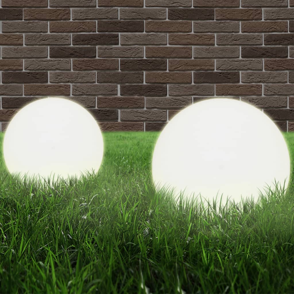 Berkfield LED Bowl Lamps 2 pcs Spherical 20 cm PMMA