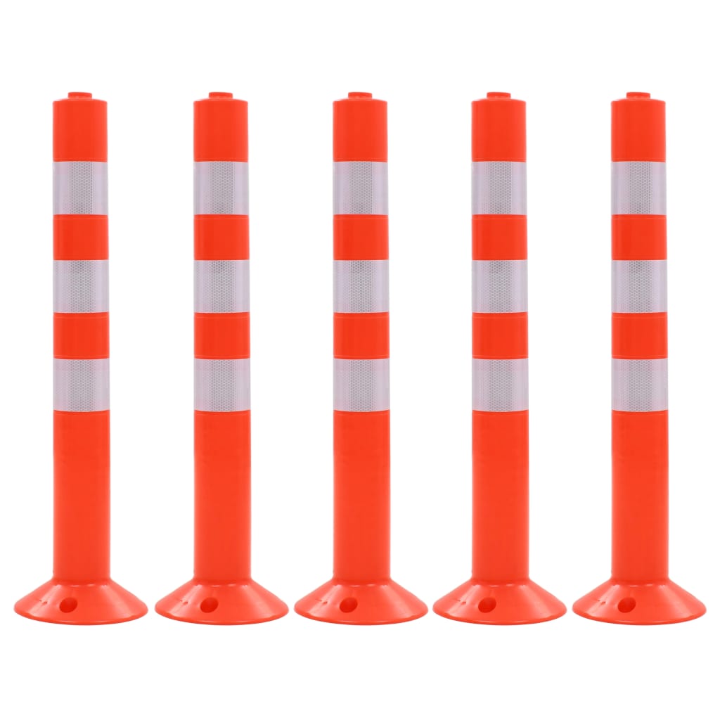 Berkfield Traffic Control Bollards 5 pcs Plastic 75 cm