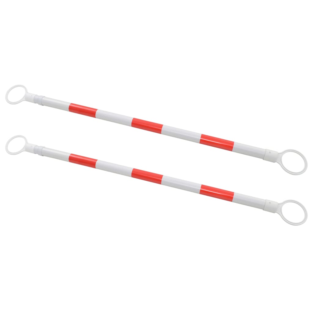 Berkfield Retractable Traffic Cone Bars 2 pcs Plastic 116-197 cm