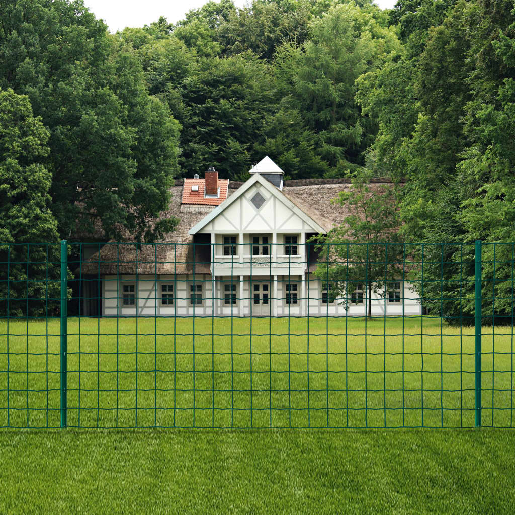 Berkfield Euro Fence Steel 20x1.5 m Green