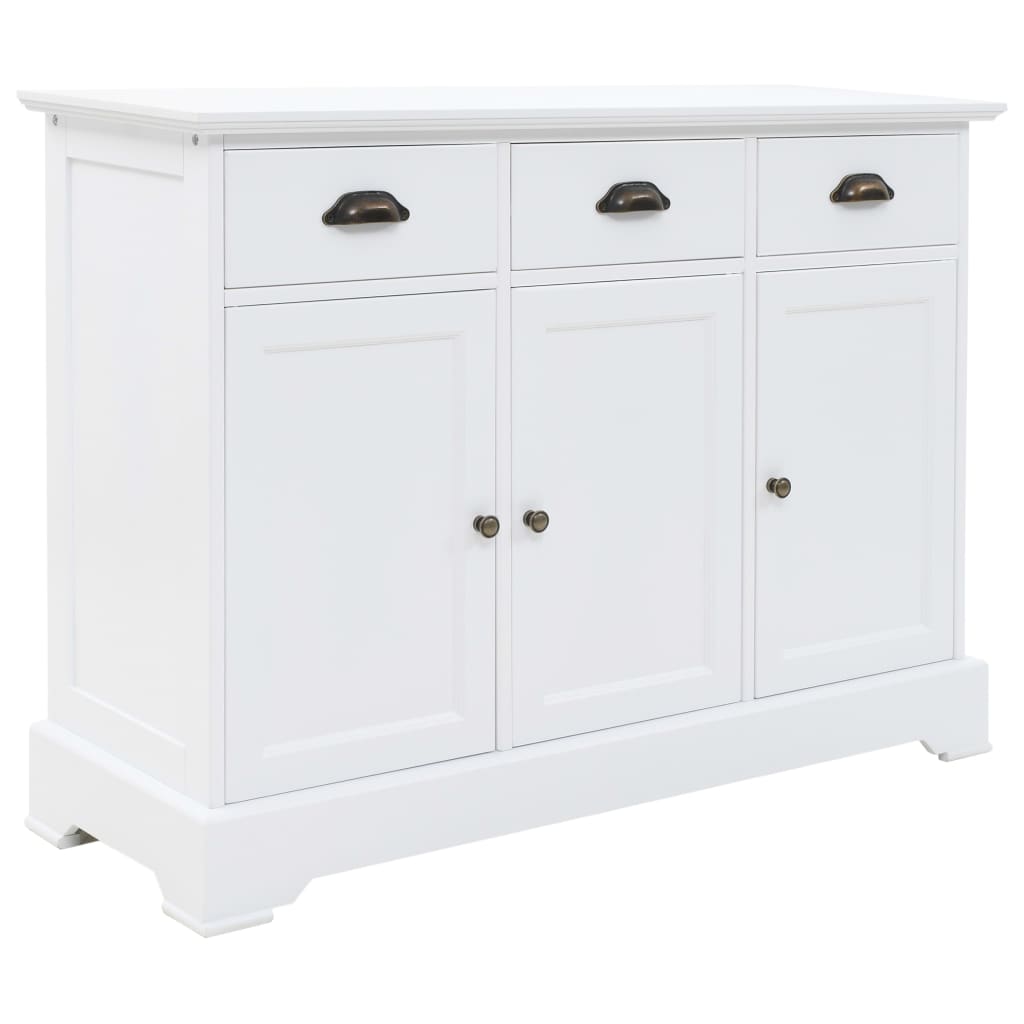 Berkfield Sideboard with 3 Doors MDF and Pinewood 105x35x77.5 cm