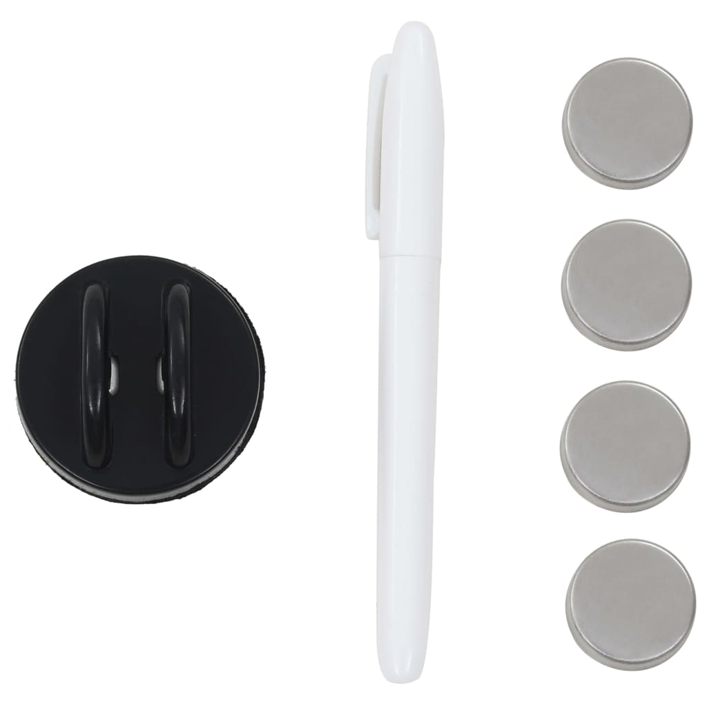 Berkfield Wall Mounted Magnetic Blackboard Glass 80x60 cm