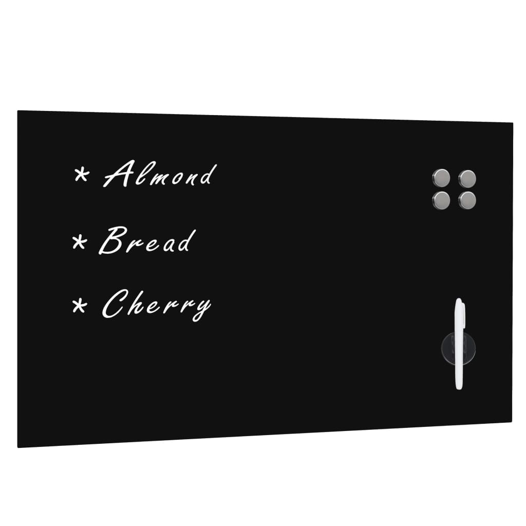 Berkfield Wall Mounted Magnetic Blackboard Glass 100x60 cm