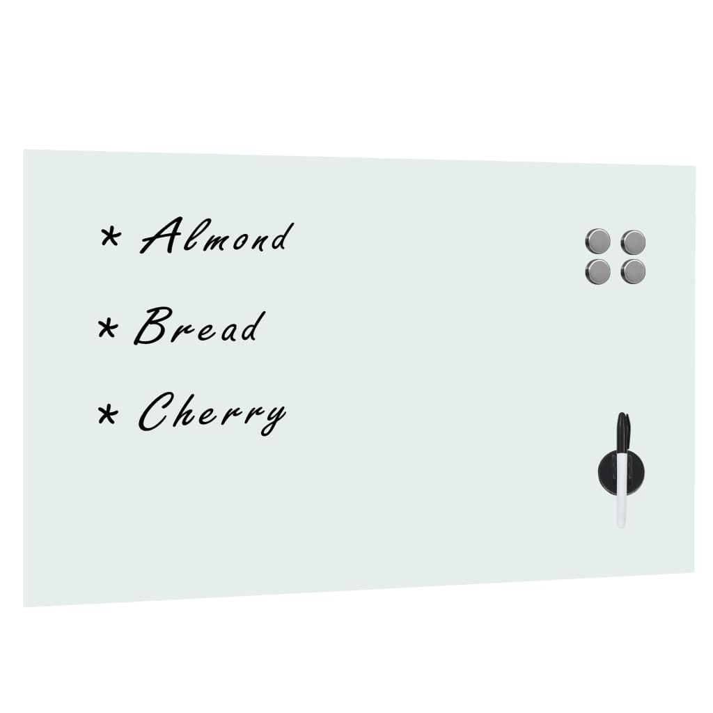 Berkfield Wall Mounted Magnetic Whiteboard Glass 100x60 cm