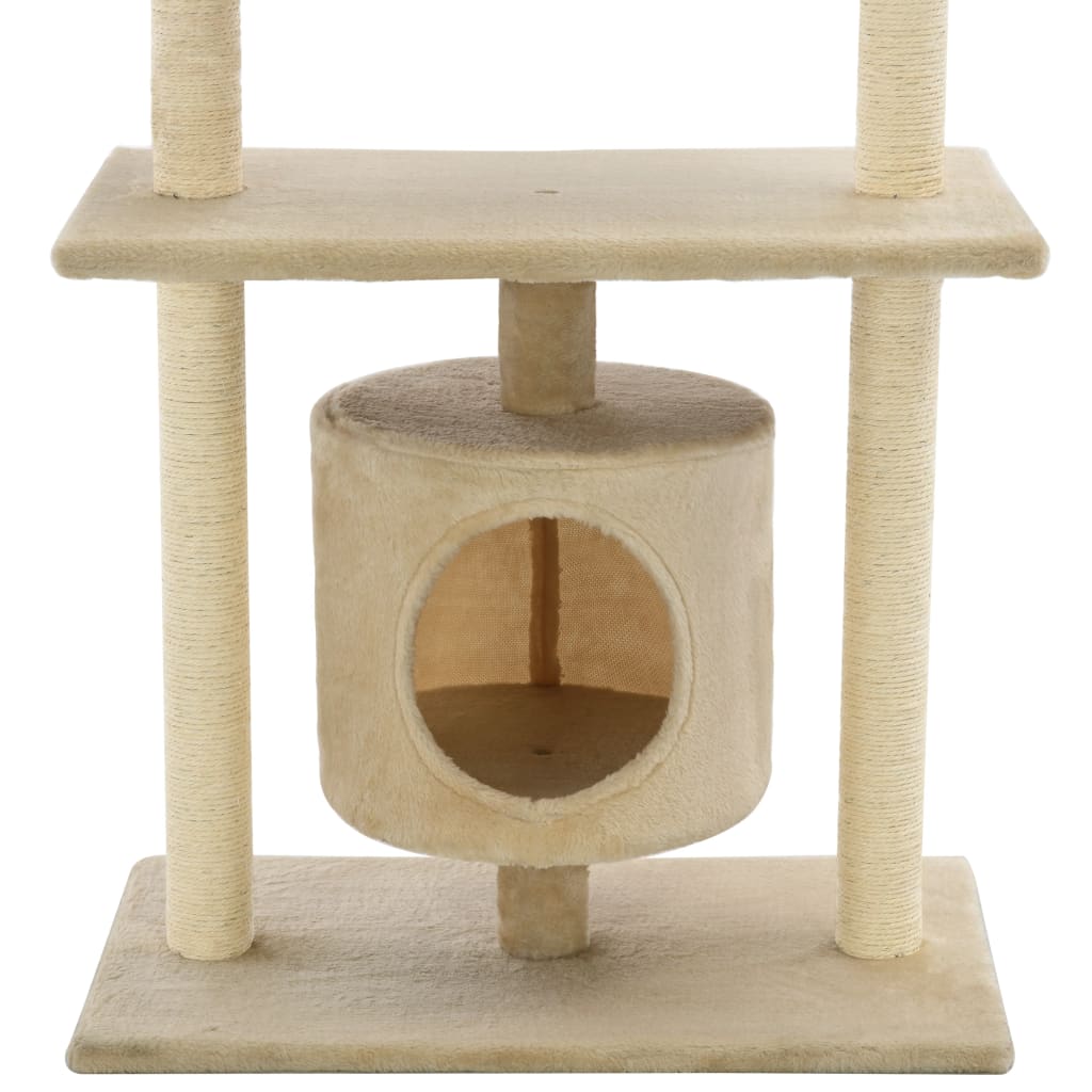 Berkfield Cat Tree with Sisal Scratching Posts 95 cm Beige
