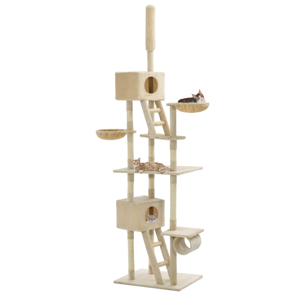 Berkfield Cat Tree with Sisal Scratching Posts 230-260 cm Beige