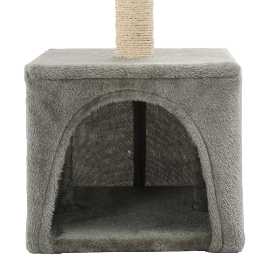 Berkfield Cat Tree with Sisal Scratching Post 55 cm Grey