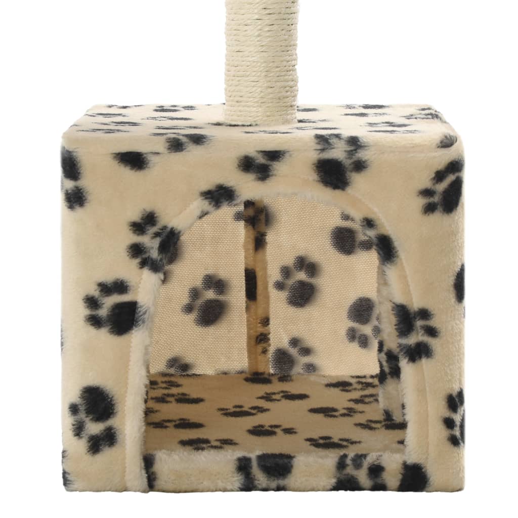 Berkfield Cat Tree with Sisal Scratching Post 55 cm Beige Paw Print