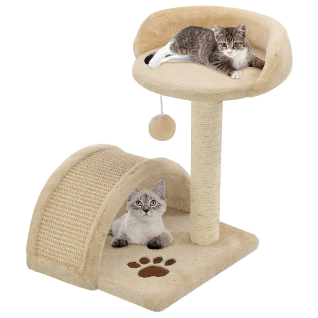 Berkfield Cat Tree with Sisal Scratching Post 40 cm Beige and Brown