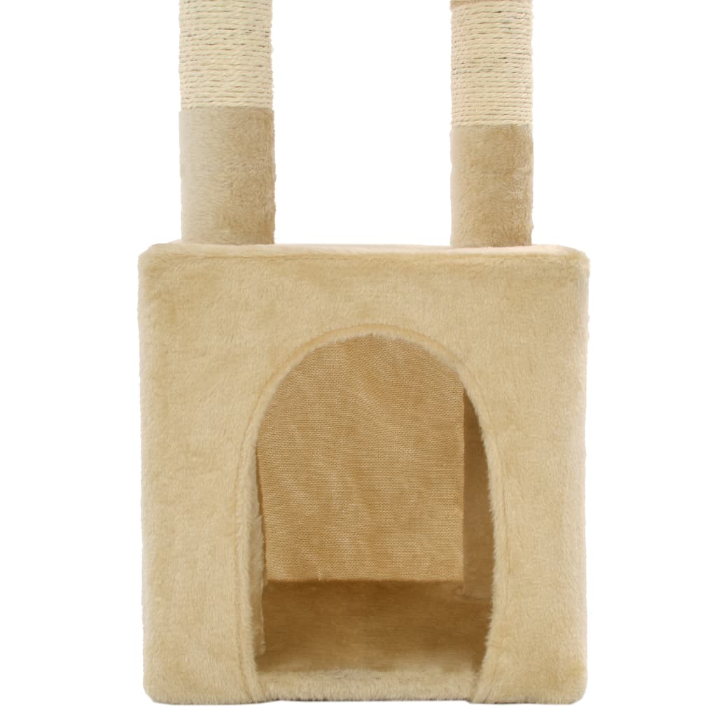 Berkfield Cat Tree with Sisal Scratching Posts 109 cm Beige