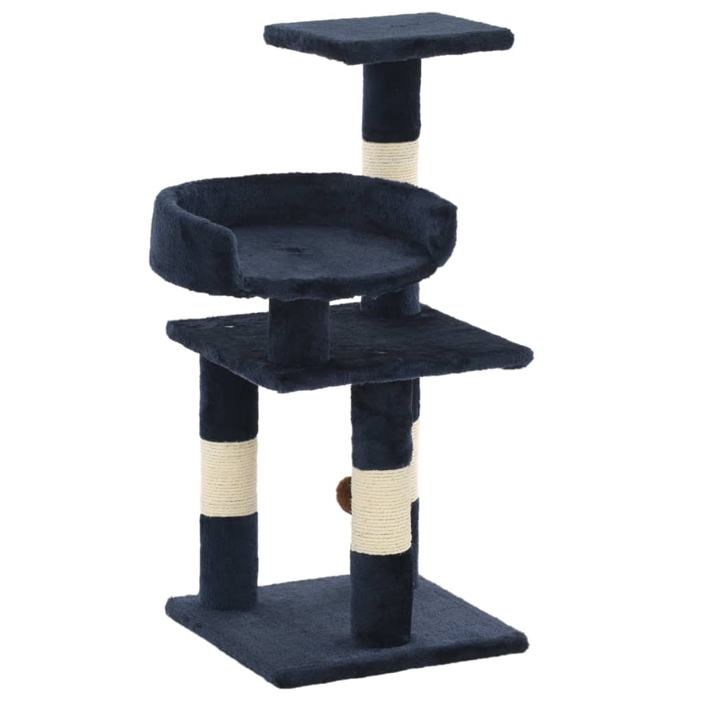 Berkfield Cat Tree with Sisal Scratching Posts 65 cm Blue