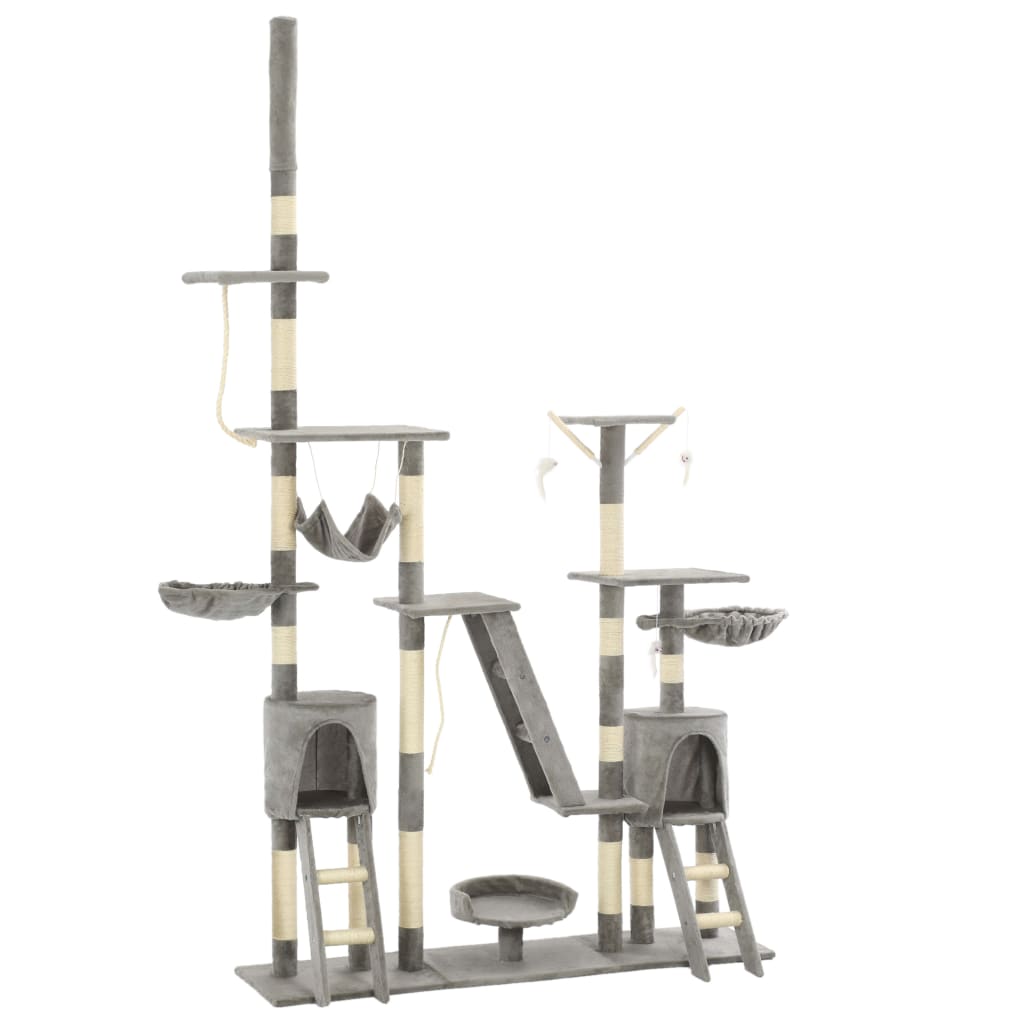 Berkfield Cat Tree with Sisal Scratching Posts 230-250 cm Grey