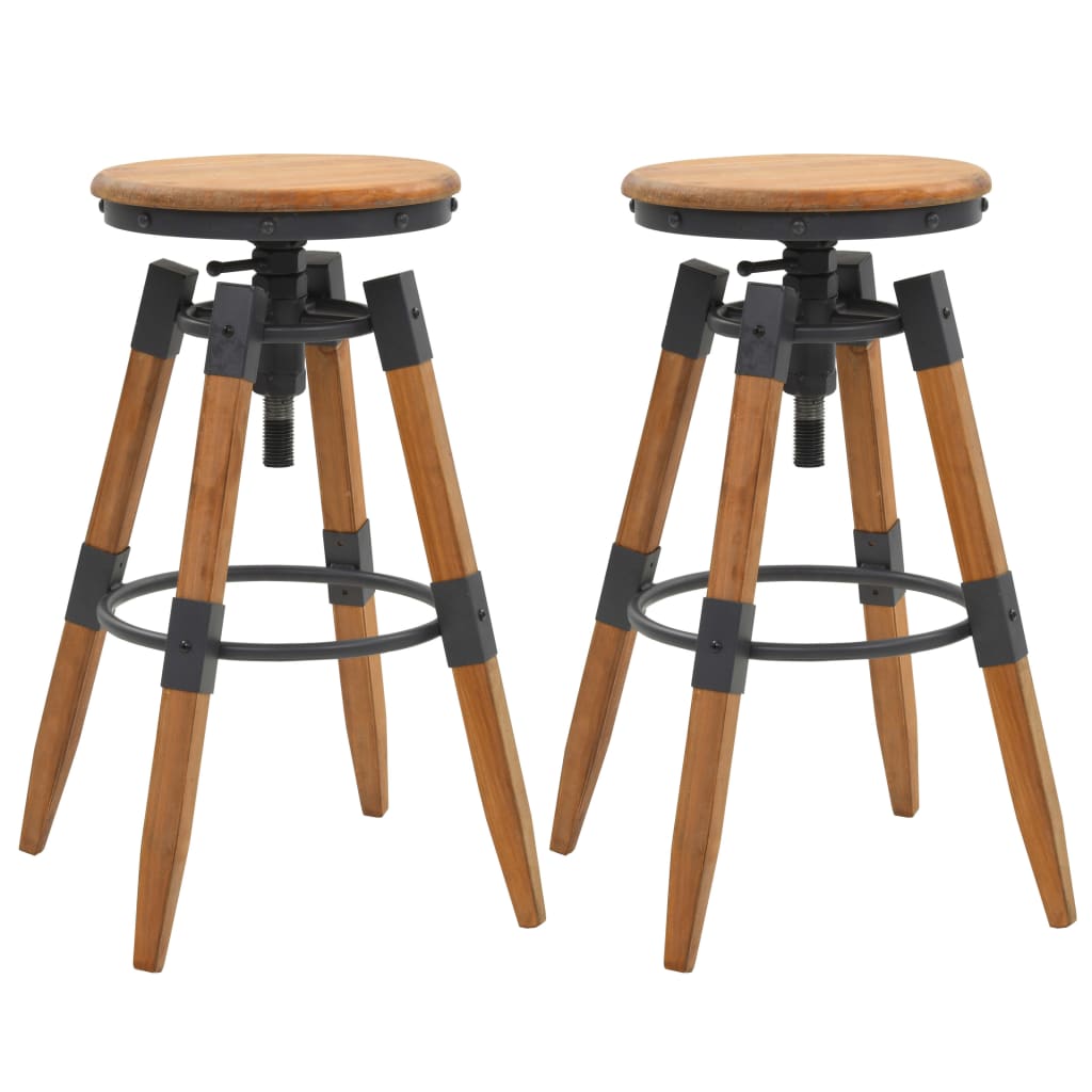Berkfield Bar Stools 2 pcs Solid Fir Wood