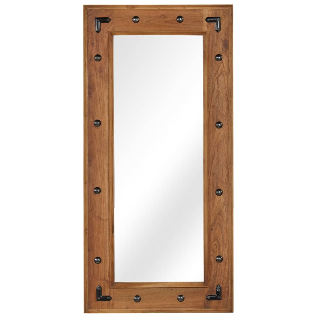 Berkfield Mirror Solid Acacia Wood 50x110 cm