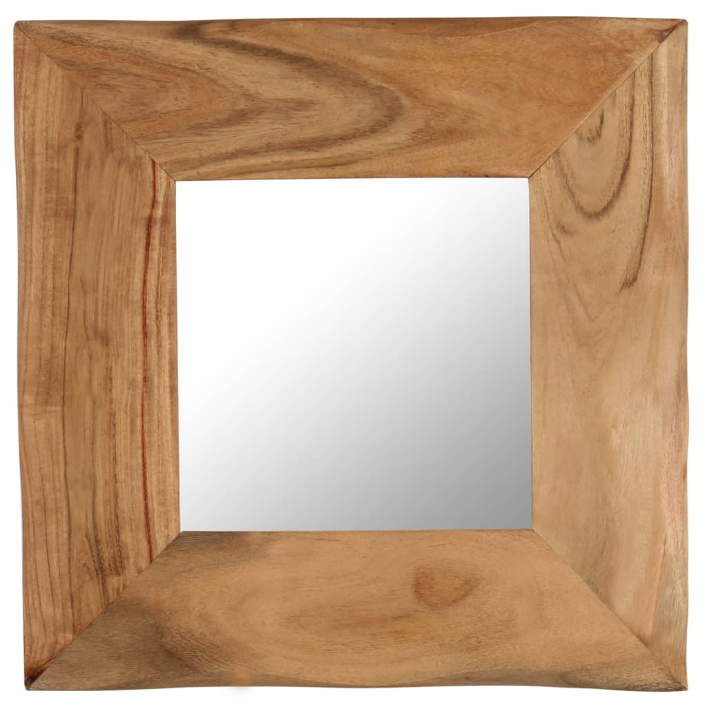 Berkfield Cosmetic Mirror 50x50 cm Solid Acacia Wood