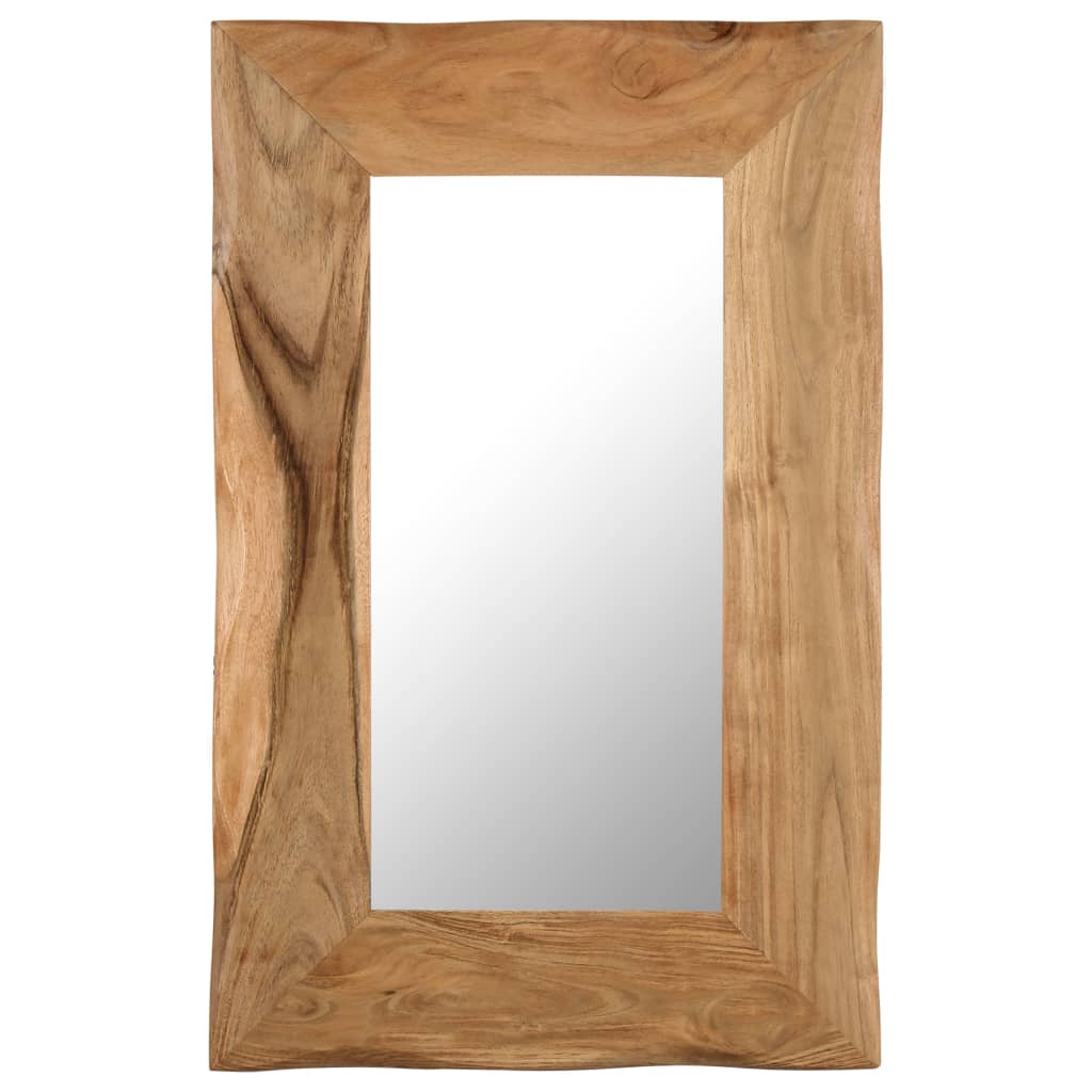 Berkfield Cosmetic Mirror 50x80 cm Solid Acacia Wood