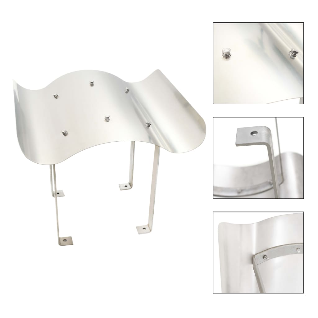 Berkfield Chimney Cowl Stainless Steel Silver