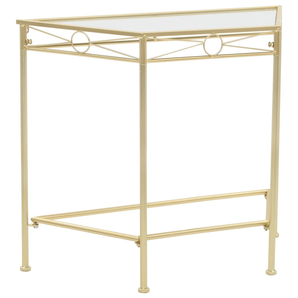 Berkfield Side Table Vintage Style Metal 87x34x73 cm Gold