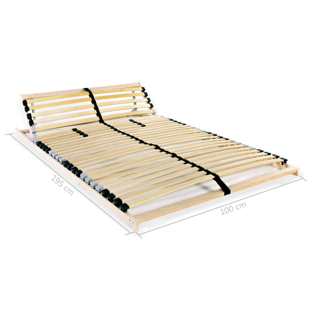 Berkfield Slatted Bed Base with 28 Slats 7 Zones 100x200 cm