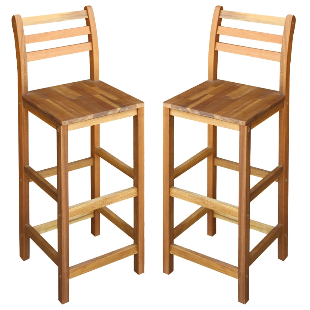 Berkfield Bar Chairs 2 pcs Solid Acacia Wood