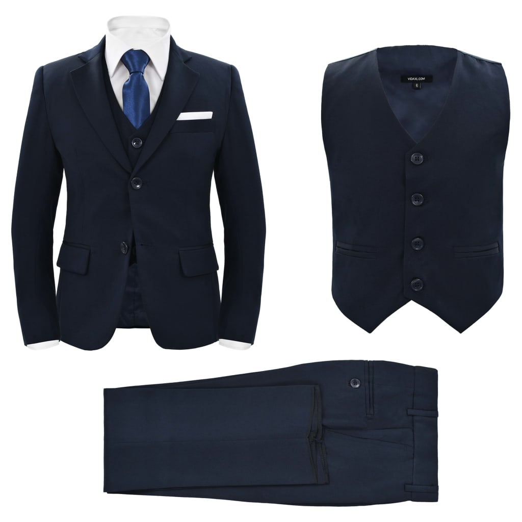 Berkfield Children's 3 Piece Dinner Suit Size 128/134 Navy