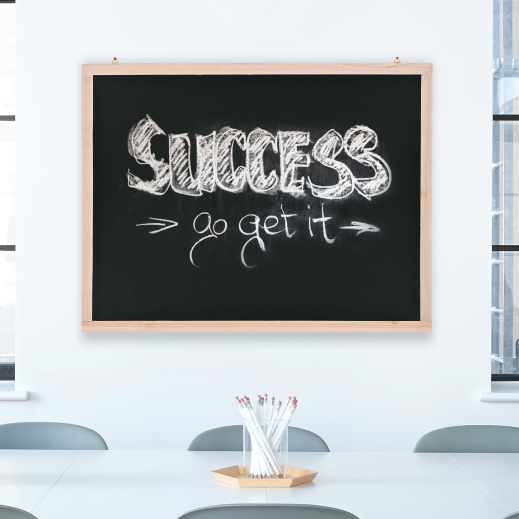 Berkfield Wall-Mounted Blackboard Cedar Wood 60x80 cm