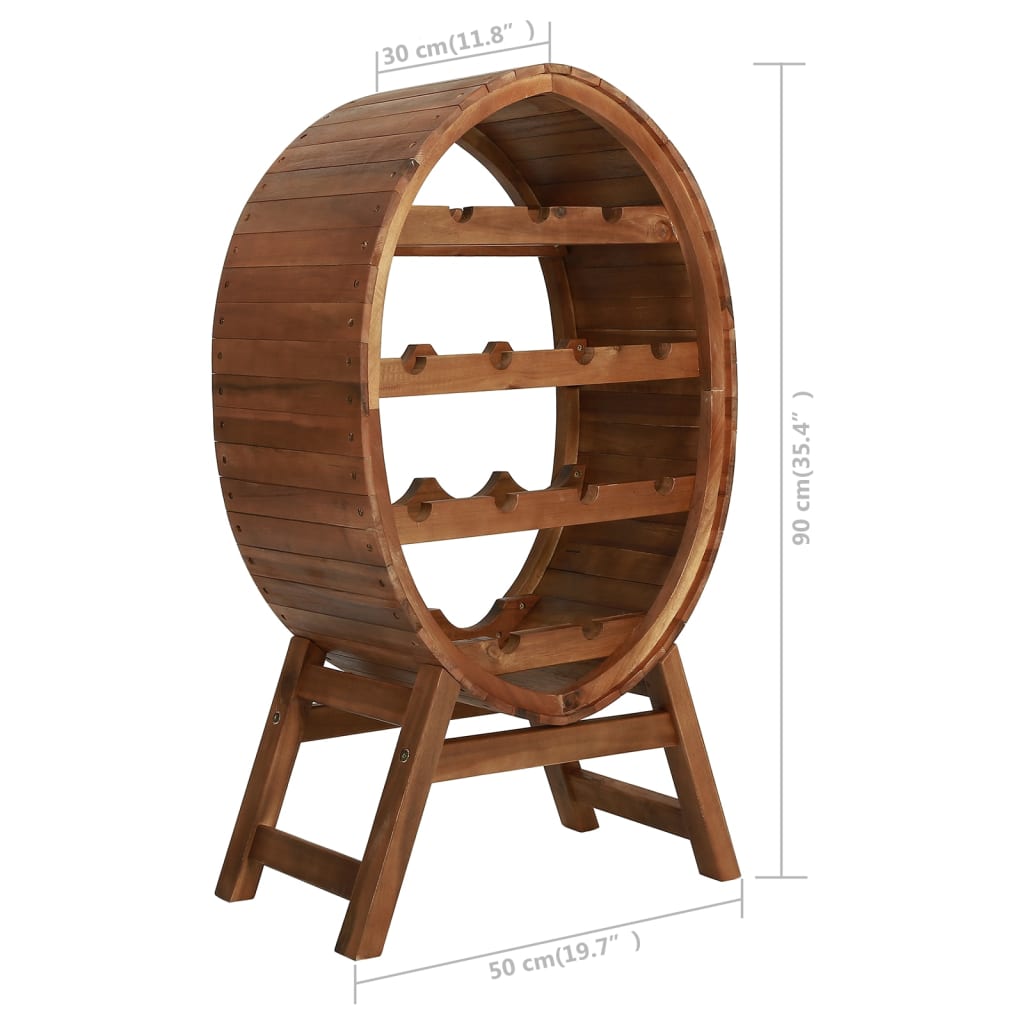 Berkfield Wine Rack 13 Bottles Solid Acacia Wood