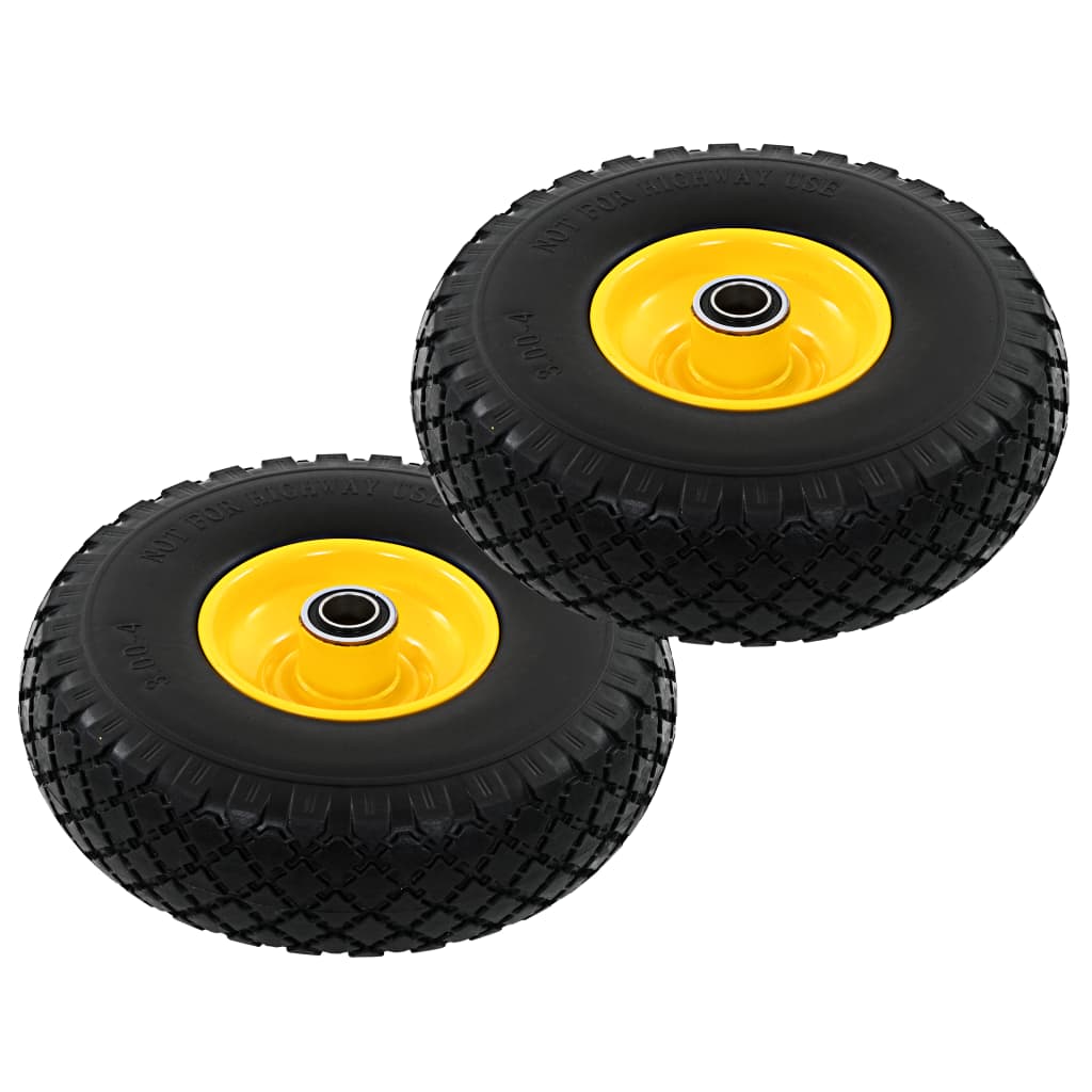Berkfield Sack Truck Wheels 2 pcs Solid PU 3.00-4 (260x85)