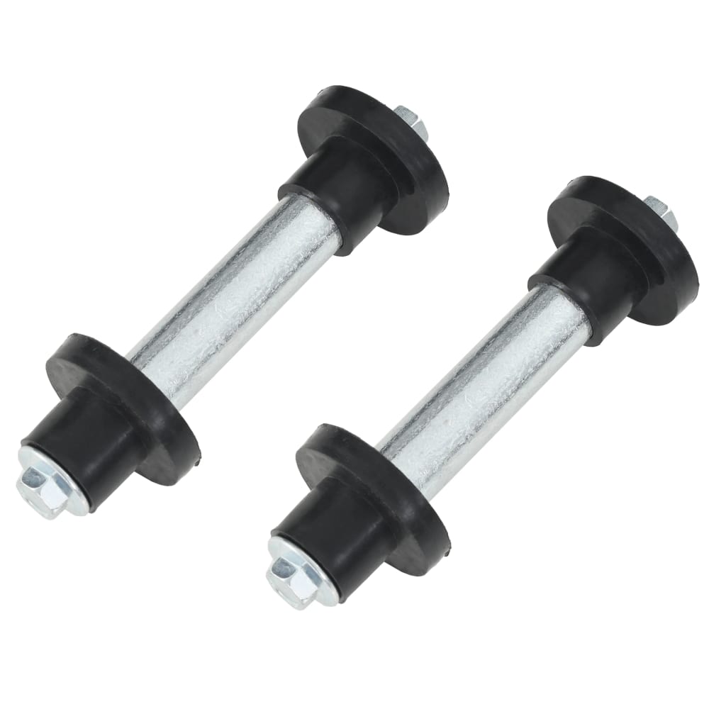 Berkfield Wheelbarrow Wheels 2 pcs with Axles Solid PU 4.00-8 390 mm