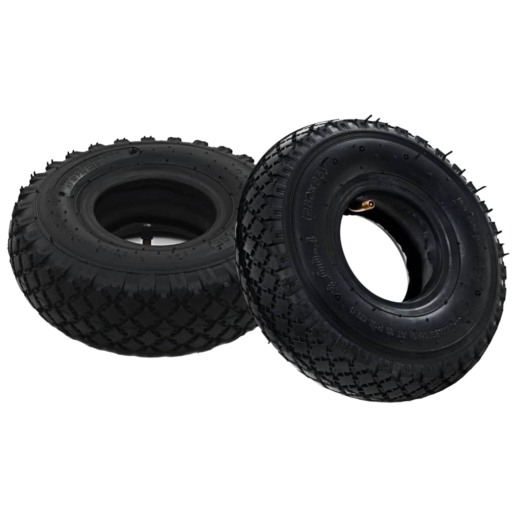 Berkfield 2 Tyres 2 Inner Tubes 3.00-4 260x85 for Sack Truck Wheel Rubber