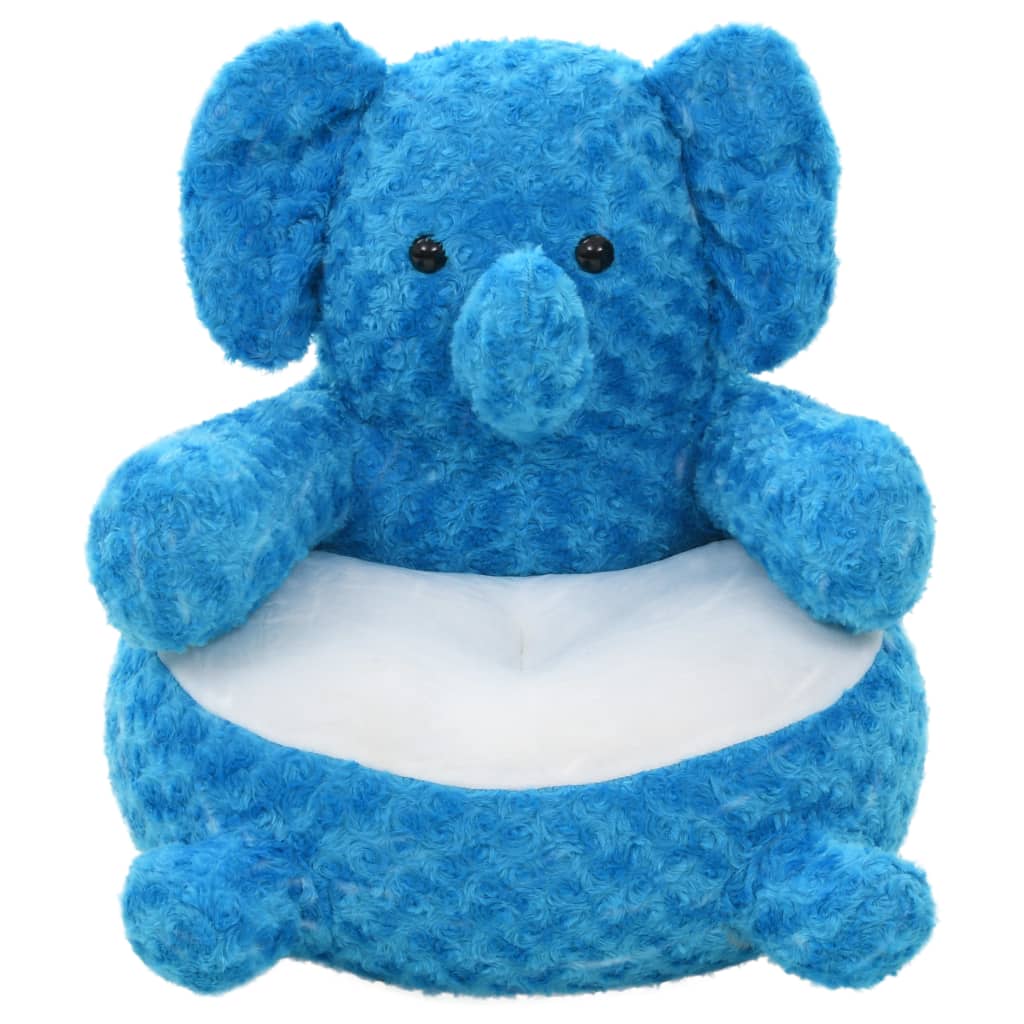 Berkfield Elephant Cuddly Toy Plush Blue