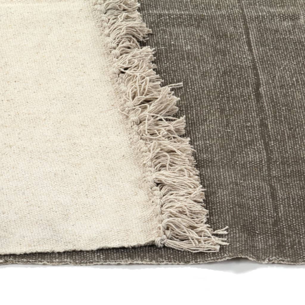 Berkfield Kilim Rug Cotton 120x180 cm Taupe