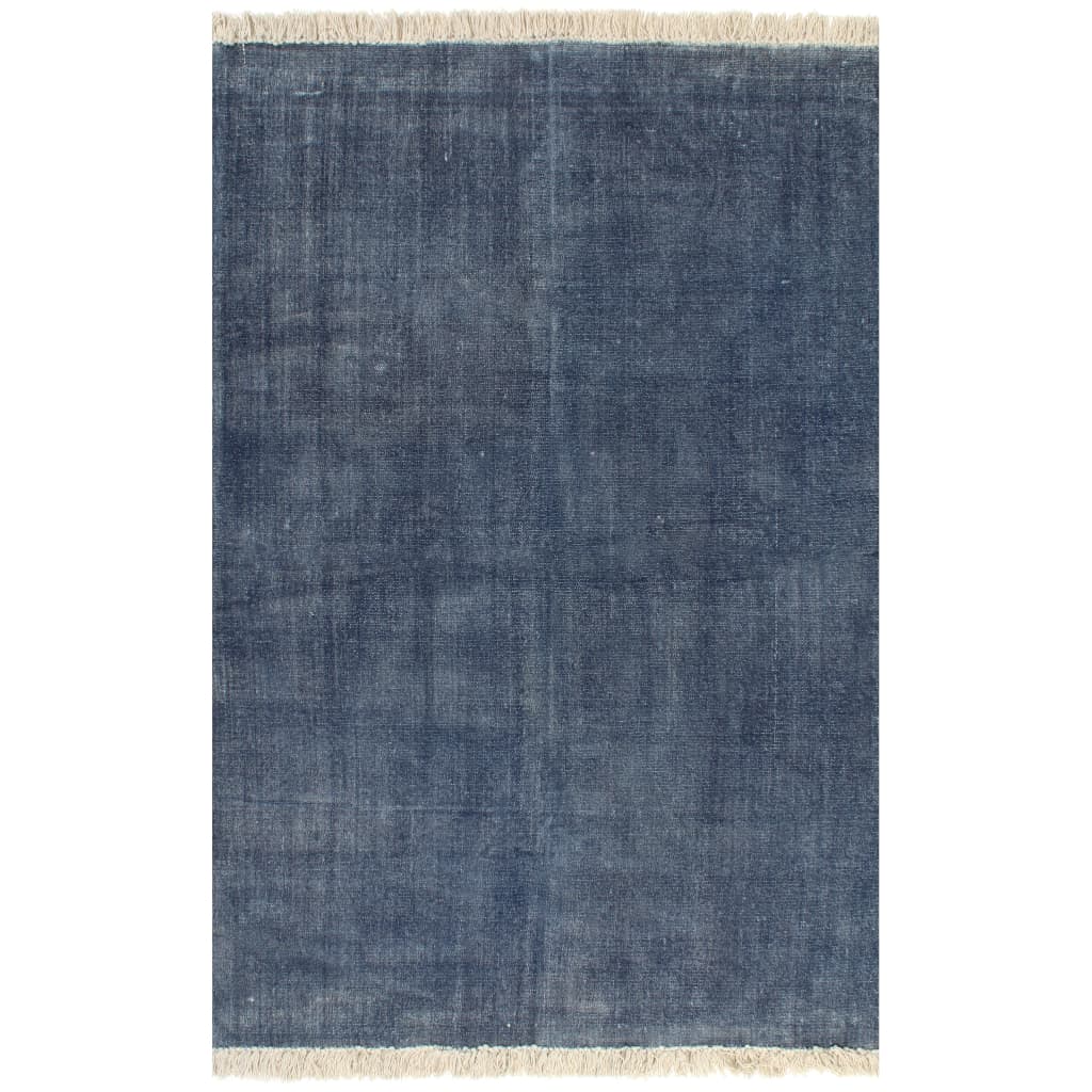 Berkfield Kilim Rug Cotton 200x290 cm Blue