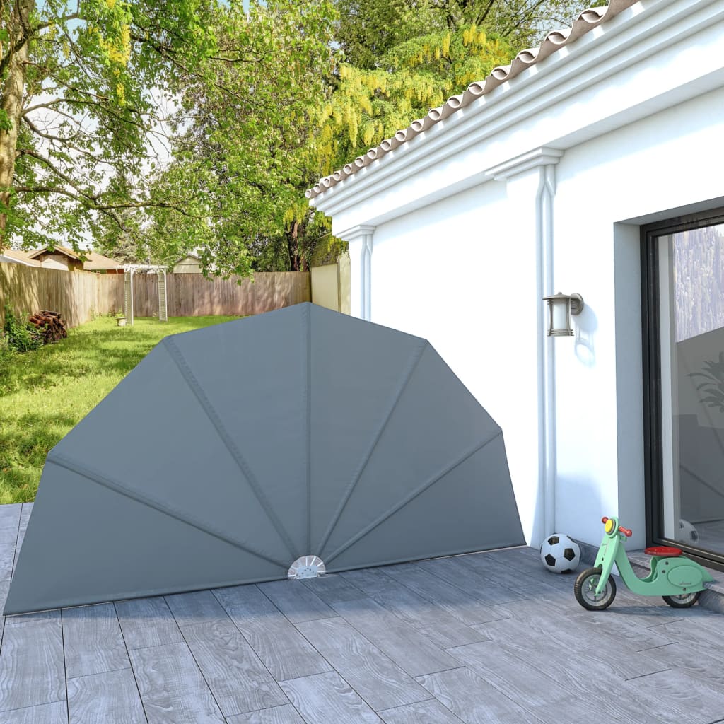 Berkfield Collapsible Terrace Side Awning Grey 200 cm