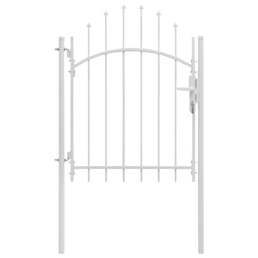 Berkfield Garden Gate Steel 1x2 m White